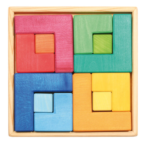 Square Puzzle with Template