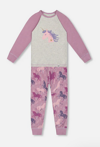 Two Piece Pajama Set - Unicorn