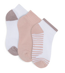 Girls Terry Cushion Quarter Crew Sock - 3 Pack