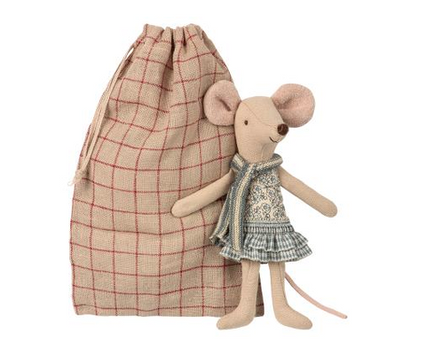 Big Sister Winter Mouse in a Bag