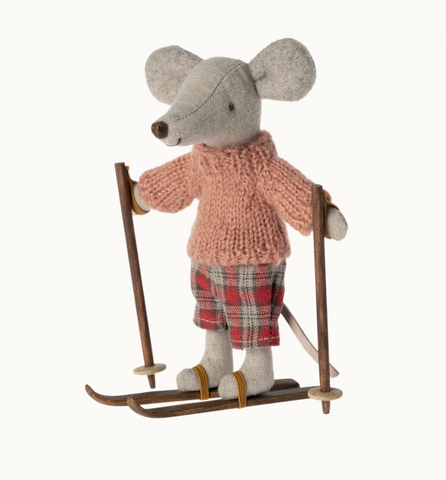 Winter Mice with Ski Set